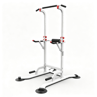 Station de dips en acier à hauteur réglable, barre de traction multifonction, équipement de fitness pour la musculation du haut du corps à domicile