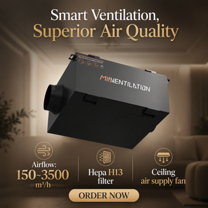 Sistema de Ventilación de Aire Fresco para Techo <span class=keywords><strong>MIA</strong></span> de 500m3/h con Ventilador de Conducto Silencioso - Product Image 1