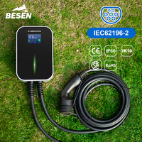 Station de recharge de Type 2 11kw, écran LCD, EVSE, avec prise de type 2, livraison gratuite