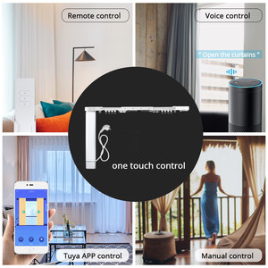 Moteurs de rideaux électriques de luxe Zemismart Wifi avec accessoires de rail, application Tuya, commande vocale Alexa et Google Assistant, réglables - Product Image 3