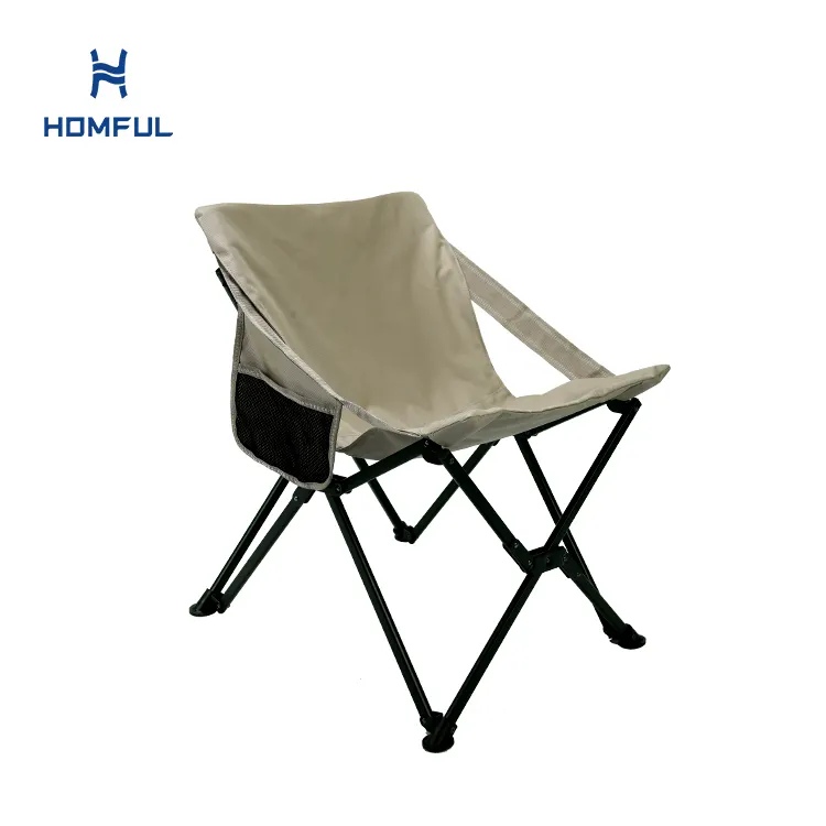 HOMFUL Outdoor Portable Folding Fishing Chair Moon Chair Portable Camping Chair For Picnic Beach Camping