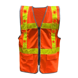 CITICITY Wholesales Visibility Lightweight Safety Vest <b>Led</b> Flashing Clothing <b>Working</b> Vest Men Reflective Vest with <b>Led</b> <b>Lights</b> - Product Image 1