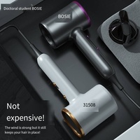 Sèche-cheveux de voyage électrique haute vitesse 2300W 110 000 tr/min avec moteur AC, concentrateur ionique, buse diffuseur et réglages de coiffage pour usage domestique