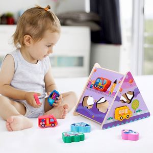 Cube d'activités en bois pour bébé, jouet sensoriel éducatif Montessori, blocs sécuritaires pour enfants, cadeau pour nourrissons - Product Image 4