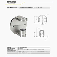 Service d'usinage CNC de haute qualité, fixation latérale personnalisée, plaque ronde, petit poteau de main courante, fixation sur façade