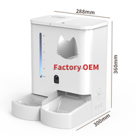 Automatische 5L 2-in-1 voer- en waterdispenser voor huisdieren met timer, HD-camera, app-bediening, modern design en waterdichte uitvoering