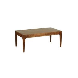 Table basse en bois d'acacia massif avec finition marron et accents en bambou Mobilier décoratif écologique pour la maison - Product Image 1