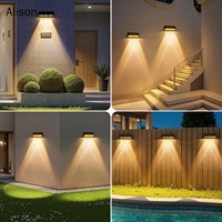 Lampe LED solaire étanche IP65 à 3 modes pour clôture, terrasse, mur, extérieur, jardin, cour, escalier, piscine, patio, porche, décorative Alison Light