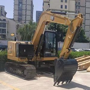 Excavadora de cadenas pequeña usada Cat 307.5 de 7.5 toneladas, excavadora hidráulica original Caterpillar para trabajos de construcción - Product Image 4