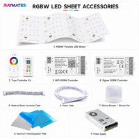 Feuille LED RGBW flexible, feuille de rétroéclairage LED 500*250mm pour rétroéclairage de pierre d'onyx artificielle, feuille de rétroéclairage LED flexible