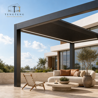 Pergola bioclimatique en alliage d'aluminium imperméable avec structure thermolaquée, fonctionnement motorisé ou manuel et dimensions 4x3 pour l'extérieur