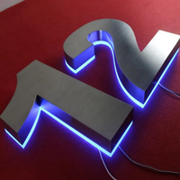 Letras de Canal Metálicas Acrílicas Retroiluminadas en 3D Personalizadas Resistentes a la Intemperie, Letrero LED para Publicidad e Iluminación de Talleres Mecánicos