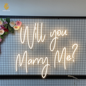 Insegna al Neon LED Personalizzata 'Mi Vuoi Sposare?' per Decorazioni di Feste ed Eventi Nuziali - Product Image 1