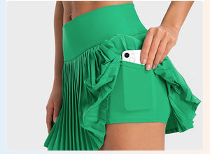 สายรัดเอวแบบยืดหยุ่นกระโปรงกอล์ฟแบบจีบระบายความร้อนด้วยน้ำวัสดุสแปนเด็กซ์ป้องกันแสงสะท้อน - Product Image 2