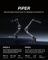 PiPER X Bras robotique collaboratif six axes en alliage léger, de qualité recherche, compatible ROS, open-source, pour développement secondaire et applications éducatives