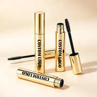 Mascara Volumisant 5D Or de Haute Qualité Personnalisable, Nouvelle Formule, Marque Privée, Imperméable, Cils Longs avec Sérum de Croissance