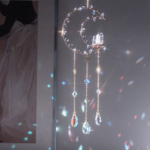 HZ Light Shadow Crystal Rolling Stone Eco-Friendly Window Garden Colorful Lighting Hanging Decoration Sun Catcher Moon Wind Chime - Product Image 1