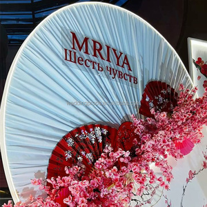 Il popolare <span class=keywords><strong>tema</strong></span> delle prestazioni della festa di matrimonio rosso e bianco di lusso ha portato lo sfondo in metallo con prugna rossa stampata - Product Image 2