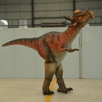 Costume de dinosaure animatronique interactif taille adulte pour usage intérieur/extérieur, idéal pour les centres commerciaux et les parcs d'aventure