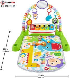Nouveauté : Tapis d'éveil musical bleu pour bébés avec piano et activités éducatives – Tapis de jeu pour enfants - Product Image 6