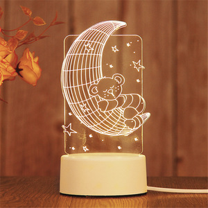 Lámpara LED acrílica 3D <span class=keywords><strong>para</strong></span> mesa <span class=keywords><strong>de</strong></span> noche, conjunto <span class=keywords><strong>de</strong></span> regalo <span class=keywords><strong>para</strong></span> niños, niñas, cumpleaños, Navidad, Año Nuevo, Boda <span class=keywords><strong>de</strong></span> San Valentín, superventas - Product Image 2