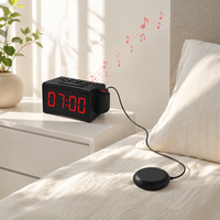 Réveil numérique analogique à projection laser haute performance avec radio FM, vibration de chevet, hub intelligent multifonctionnel personnalisé