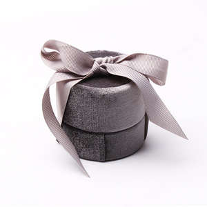 Bán Buôn Nắp Cơ Sở Tùy Chỉnh Ưa Thích Nhung Vòng Wedding Nhẫn <span class=keywords><strong>Box</strong></span> Với Ribbon Cho Đề Xuất Và Quà Tặng Lưu Trữ Hộp - Product Image 5