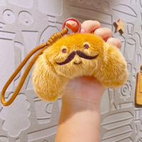 Porte-clés en peluche créatif Thème Thé de l'après-midi, Pendentif figurine mignonne Hamburger et Pain, Breloque de sac