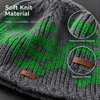 Bonnet en tricot jacquard flocon de neige nordique personnalisé, fil épais, chaud, pour les trajets quotidiens et l'école en hiver