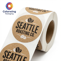 Étiquettes en papier kraft imprimées avec logo personnalisé, faible MOQ, pour l'emballage alimentaire et des bouteilles cadeaux