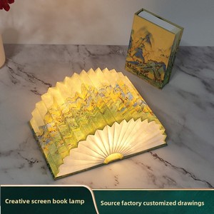Lampe de table créative en forme de <span class=keywords><strong>livre</strong></span>, style chinois, pliable, petite veilleuse, cadeau souvenir pour le Festival de la Mi-<span class=keywords><strong>Automne</strong></span> et le Festival du Printemps - Product Image 3