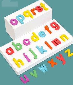Voir le sort magnétique orthographe jouet d'apprentissage mots à vue cartes Flash constructeurs de mots en bois moyen magnétique pour les tout-petits maternelle - Product Image 2