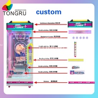 Grande machine de jeu d'arcade d'intérieur sur pied, type grue à ciseaux pour couper le fil, avec distributeur de peluches et de cadeaux