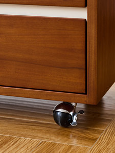 Tủ cạnh giường ngủ MUU bán chạy nhất, <span class=keywords><strong>3</strong></span> ngăn kéo, chất liệu gỗ nguyên khối cao cấp, phong cách giữa thế kỷ, dùng cho nội thất gia đình, khách sạn và phòng khách - Product Image 5