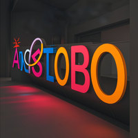 Letras 3D Iluminadas LED, Letras de Canal con Iluminación Frontal de Acero Inoxidable, Resistentes al Agua para Exteriores, para Publicidad de Empresas