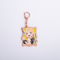 Porte-clés en métal gravé de haute qualité, logo personnalisé, porte-clés en métal pour promotion d'entreprise, cadeau, porte-clés en émail doux