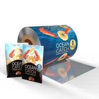 Rouleau de film laminé imprimé sur mesure à haute barrière avec structure VMPET métallisée pour l'emballage de snacks et de thé