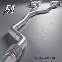 Système d'échappement haute performance Cat-back adapté pour Cadillac ATS 2.0T, avec sections intermédiaire et arrière à soupape électronique