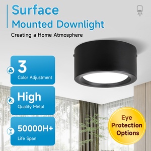 Tùy Chỉnh Ba Màu Sắc Comercial Thông Tư Trong Nhà Màu Đen Trần Spotlight Khách Sạn Biệt Thự Văn Phòng Nhà Sắt Bề Mặt Gắn <span class=keywords><strong>LED</strong></span> <span class=keywords><strong>Downlight</strong></span> - Product Image 5