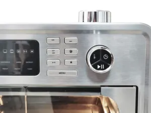 Freidora de aire caliente eléctrica digital de acero inoxidable, electrodoméstico de cocina de alta calidad, 28L, 1700W