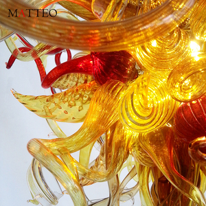 Lampadario in Vetro di Murano Soffiato a <span class=keywords><strong>Mano</strong></span> LED Personalizzato di Alta Gamma per Hall di Hotel e Negozi - Product Image 4