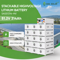 Module de batterie haute tension Sail Solar 51,2 V empilable pour système d'énergie solaire industrielle Ess