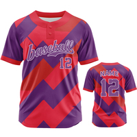 Maillot de baseball/softball personnalisé brodé par sublimation, uniforme boutonné pour équipes, grande taille, confortable, Zp25034