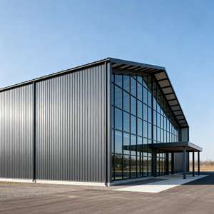 Edificio preingegnerizzato a due piani con struttura in acciaio per la progettazione del tetto della stazione di servizio e l'applicazione dell'officina - Product Image 2