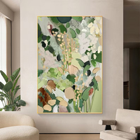 Vente en gros de grande toile personnalisée faite à la main abstraite fleur 3D peinture à l'huile décoration moderne art mural avec texture couteau affiche