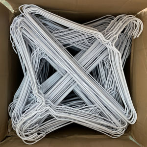 <span class=keywords><strong>Cintre</strong></span> en fil métallique jetable bleu pour magasin de nettoyage à sec à usage unique pour magasin de vêtements et élégant - Product Image 3