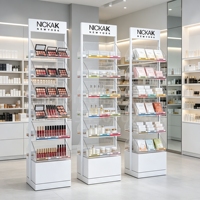 Mehrstöckiger Acryl-Produktpräsentationsturm mit Drehfunktion für Kosmetik-Einzelhandelsgeschäfte