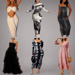 Compra al por Mayor de Vestidos de Verano para Mujer, Estilos Surtidos Aleatorios, Vestidos de Algodón de Colores Variados, Liquidación de Inventario - Product Image 1