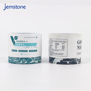 Vente d'usine, tube en papier cylindrique en carton avec doublure en aluminium, qualité alimentaire, pour capsules de vitamines, poudre de collagène et protéines - Product Image 3