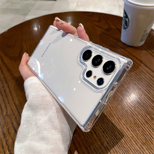 QSF trasparente TPU + acrilico custodia antiurto per <span class=keywords><strong>Samsung</strong></span> per Galaxy S25 Edge S24 ultra S23 Plus S22 FE custodia per telefono cellulare a <span class=keywords><strong>tema</strong></span> spaziale - Product Image 2